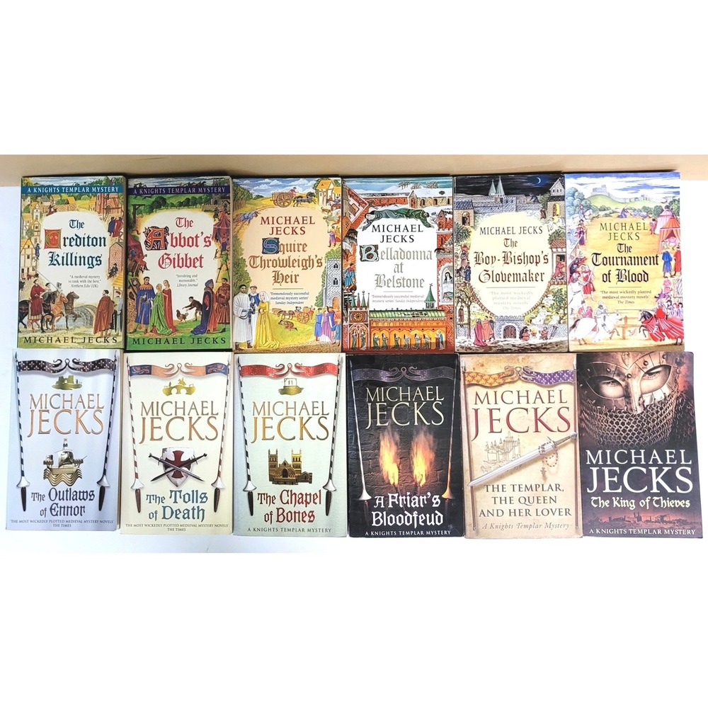 Lot of 12 Michael Jecks Knights Templar Mystery Series Paperback Books